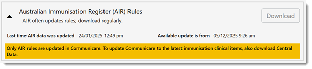 Example AIR Rules in the Data Updater